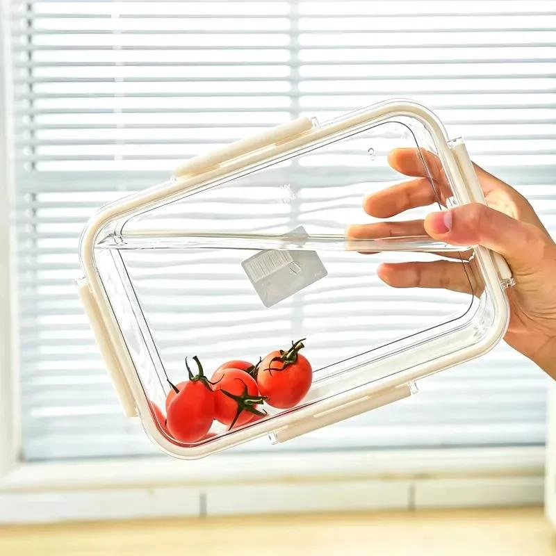 PACK DE CAJAS ORGANIZADORAS PARA ALIMENTOS HERME TICAS DE PLASTICO - 5