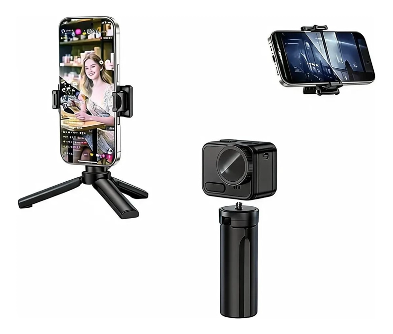 MINI TRIPODE Y PALO SELFIE AJUSTABLE PARA CELULAR Y CAMARA - 1