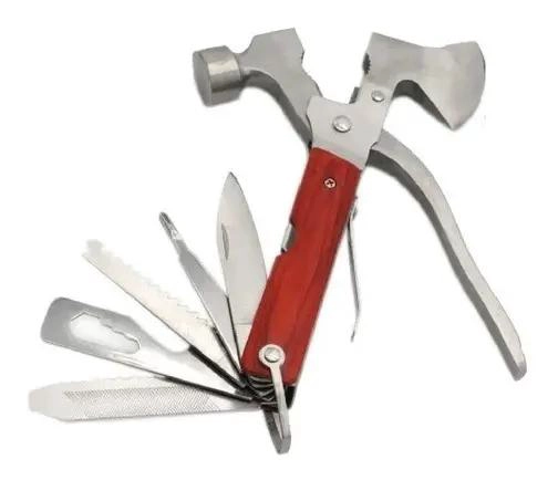 MARTILLO HACHA MULTIUSO 10 HERRAMIENTAS EN 1 PARA CAMPING - 1
