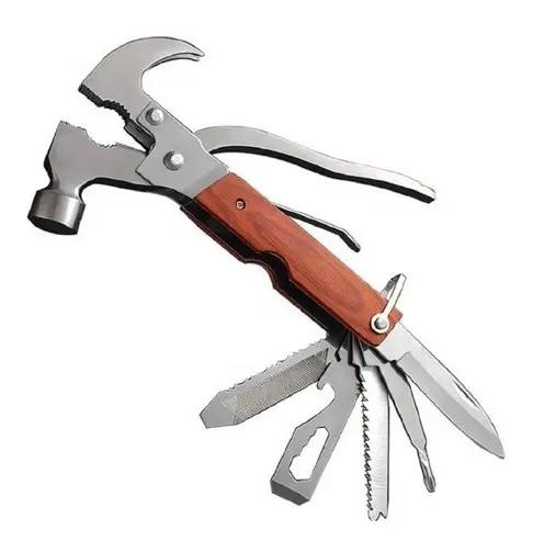 MARTILLO HACHA MULTIUSO 10 HERRAMIENTAS EN 1 PARA CAMPING - 3