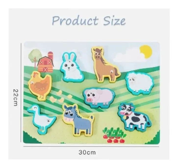 PUZZLE DIDACTICO 3D DE ANIMALES EN MADERA PARA NIÑOS - 6