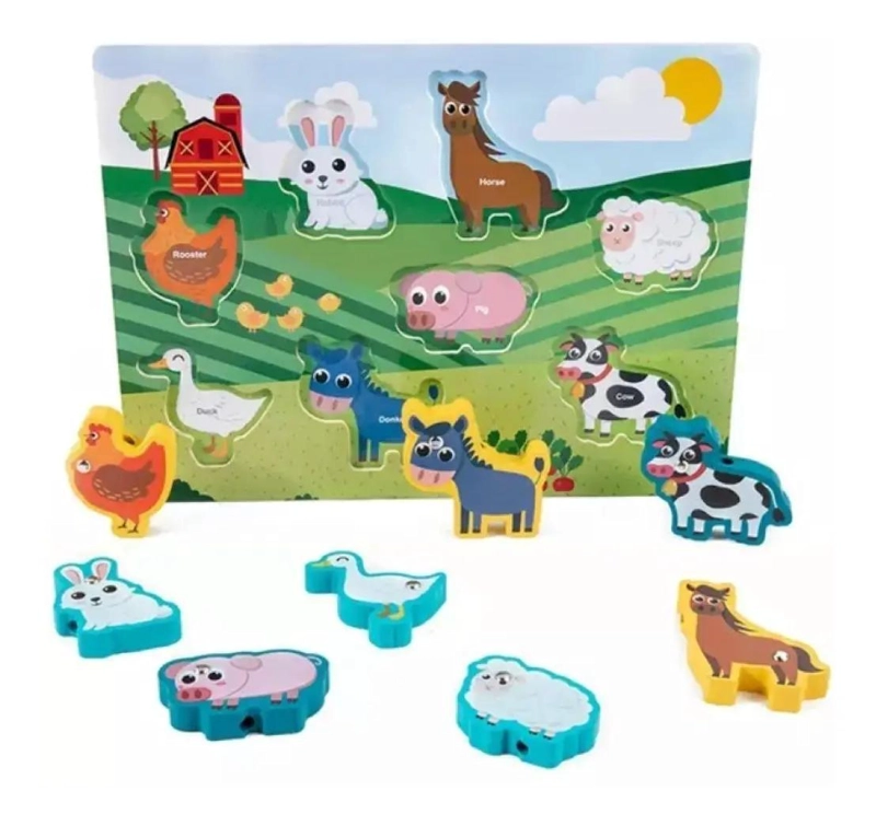 PUZZLE DIDACTICO 3D DE ANIMALES EN MADERA PARA NIÑOS - 7