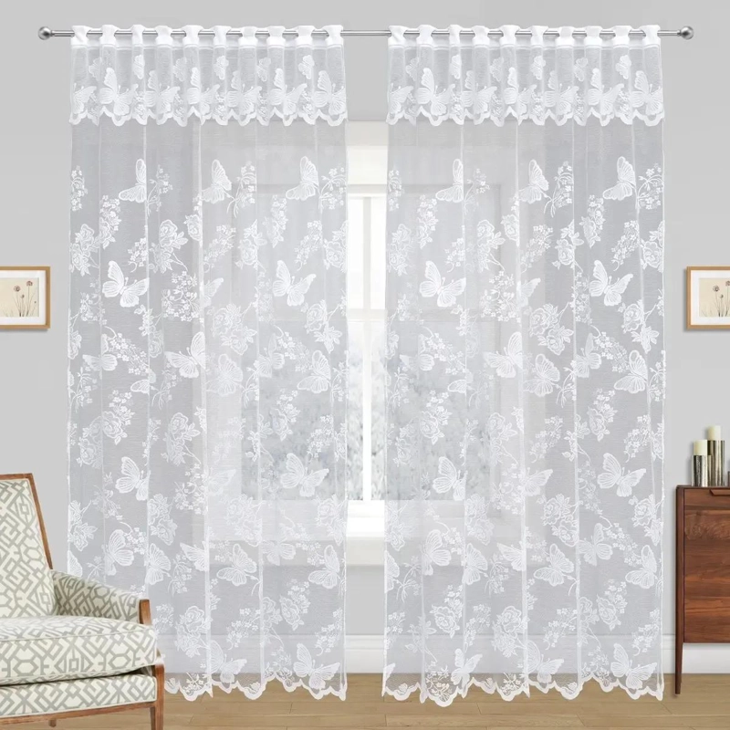 SET DE VISILLO 2 PAÑOS DE 3 METROS PARA VENTANAS - 2