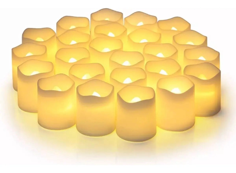 PAQUETE DE 24 VELAS LED DECORATIVAS CON EFECTO REALISTA - 1