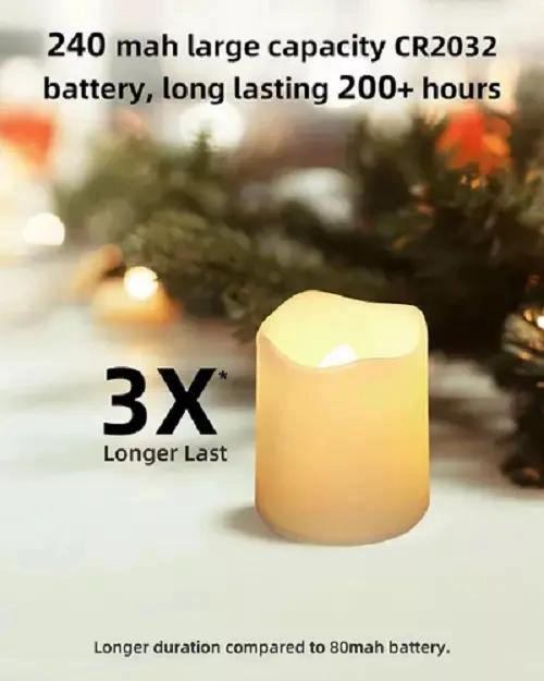 PAQUETE DE 24 VELAS LED DECORATIVAS CON EFECTO REALISTA - 3