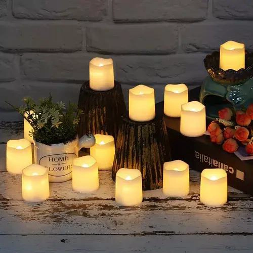 PAQUETE DE 24 VELAS LED DECORATIVAS CON EFECTO REALISTA - 7