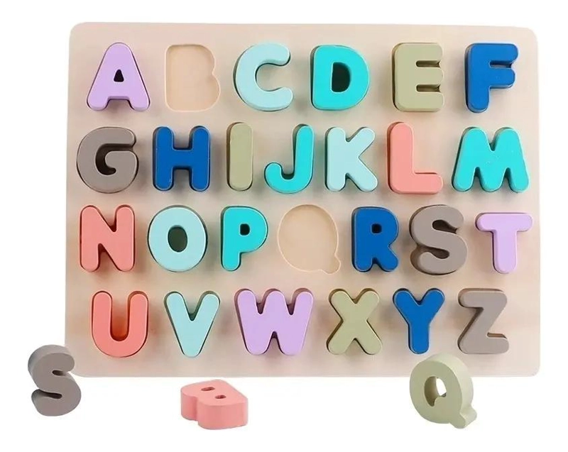 ROMPECABEZAS DIDACTICO DE MADERA CON LETRAS DEL ALFABETO - 6