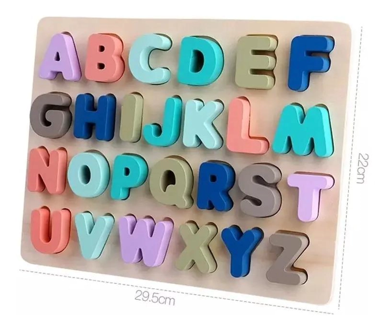 ROMPECABEZAS DIDACTICO DE MADERA CON LETRAS DEL ALFABETO - 9