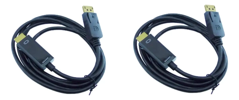 PACK DE 2 CABLES DISPLAYPORT A HDMI 1.8 MTS PARA UHD 4K - 2
