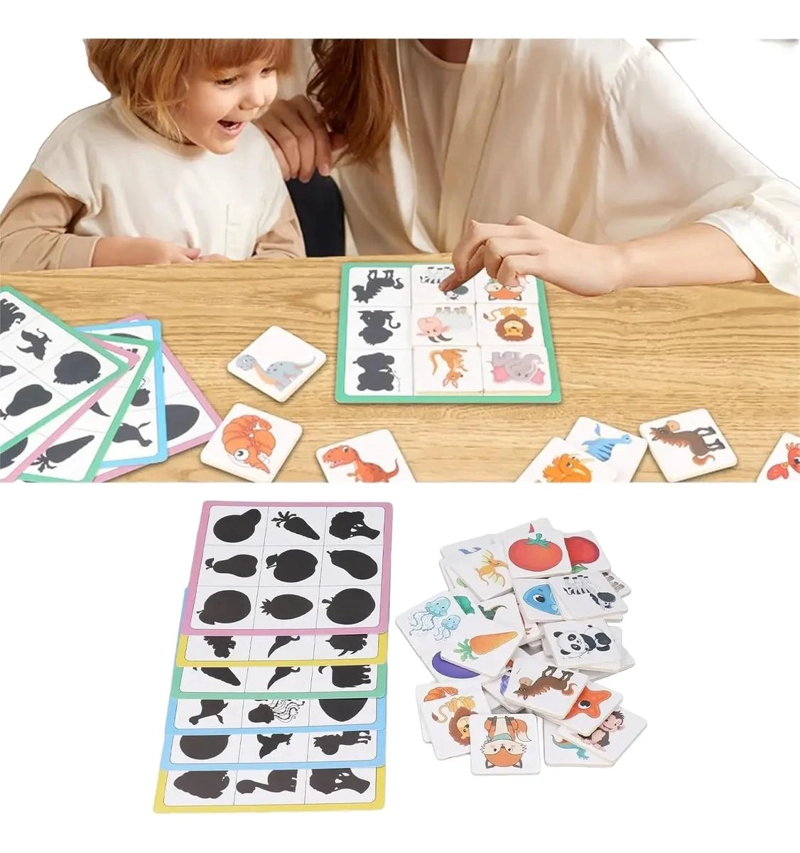 JUEGO DIDACTICO MEMORICE SOMBRAS DE MADERA PARA NIÑOS - 2