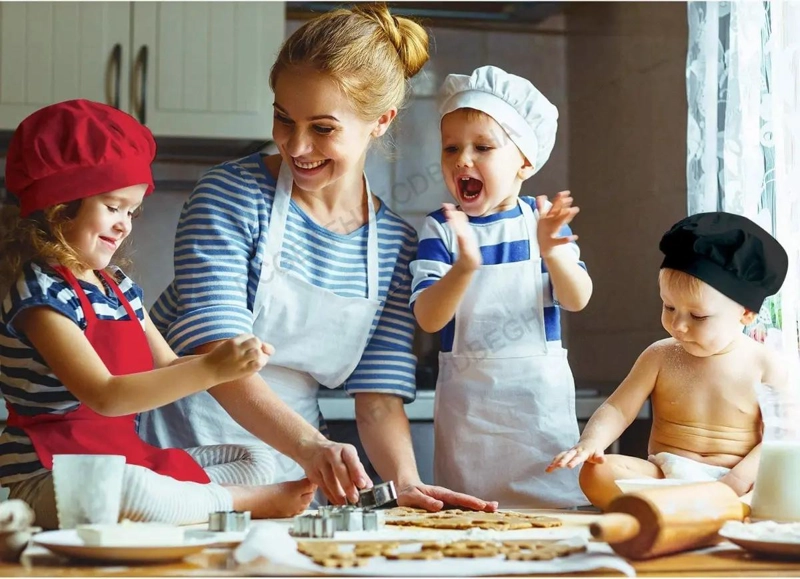 SET DE DELANTALES Y SOMBREROS DE CHEF PARA NIÑOS - 7