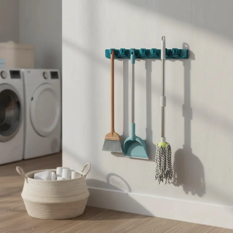 ORGANIZADOR DE PARED PARA HERRAMIENTAS DE LIMPIEZA Y UTENSILIOS - 1