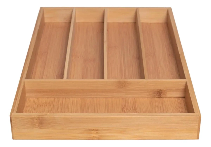 ORGANIZADOR DE CUBIERTOS DE MADERA PARA COCINA - 1