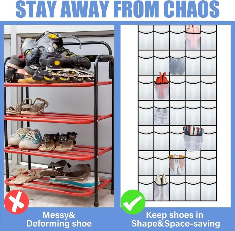 ORGANIZADOR DE ZAPATOS CON 35 BOLSILLOS PARA PUERTA - 2