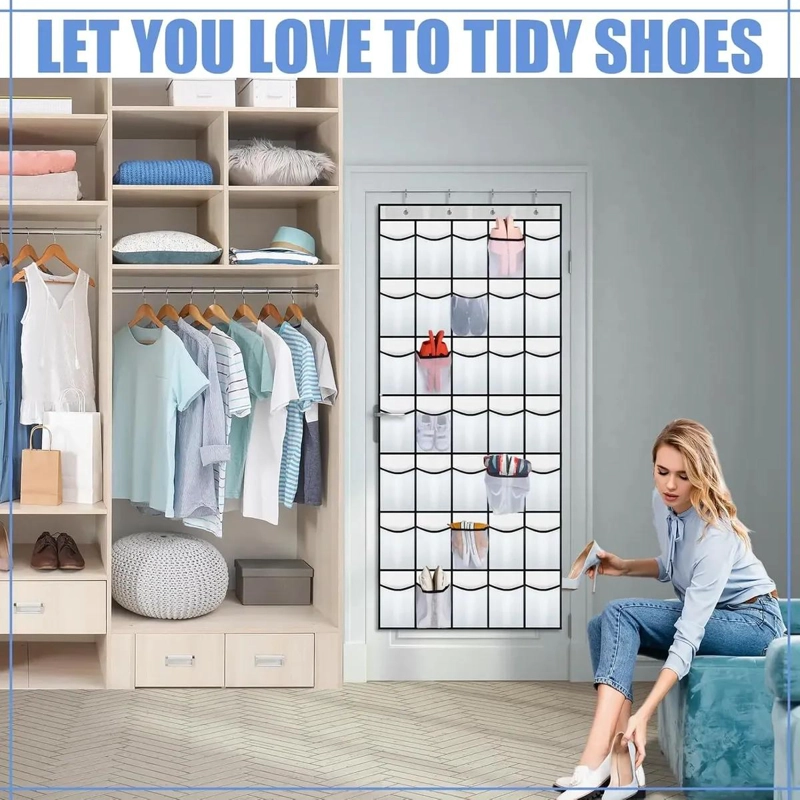 ORGANIZADOR DE ZAPATOS CON 35 BOLSILLOS PARA PUERTA - 8
