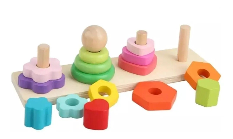 CUBO ENCAJE DE MADERA PARA APRENDIZAJE INFANTIL - 5