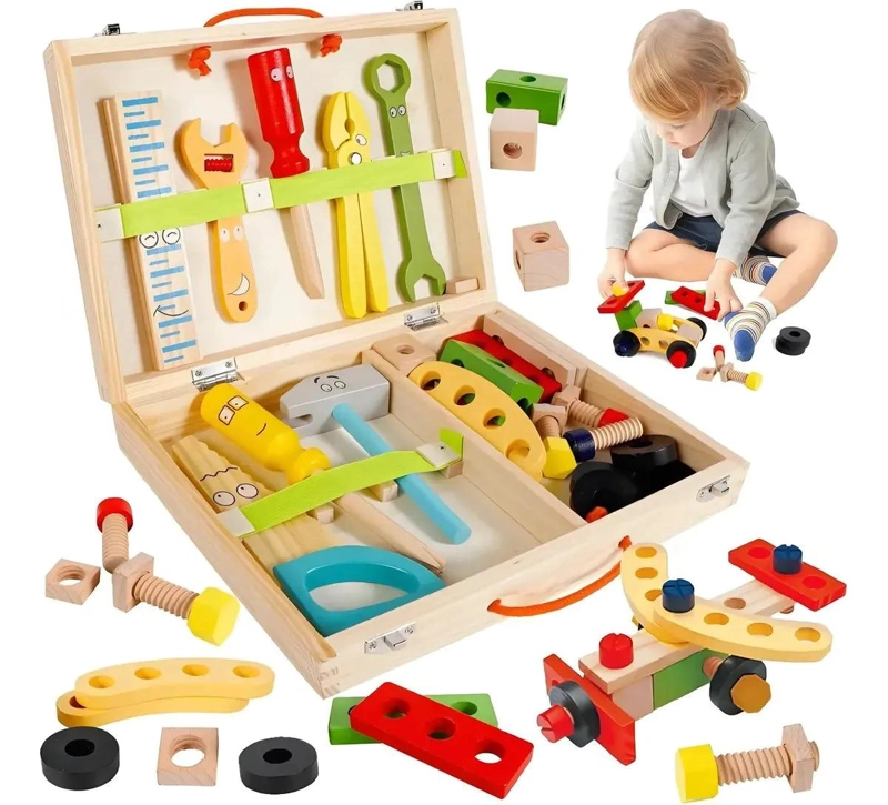 KIT EDUCATIVO DE HERRAMIENTAS DE MADERA PARA NIÑOS - 1
