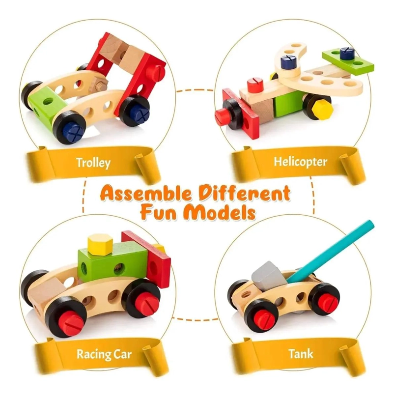 KIT EDUCATIVO DE HERRAMIENTAS DE MADERA PARA NIÑOS - 3