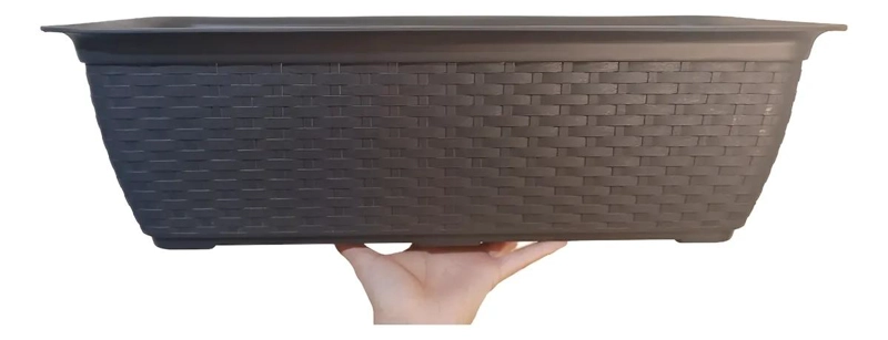 MACETERO RECTANGULAR GRANDE DE PLASTICO PARA JARDIN O TERRAZA - 2