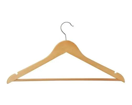 COLGADORES DE ROPA DE MADERA NATURAL PACK DE 50 UNIDADES - 4