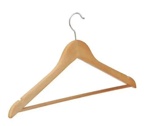 COLGADORES DE ROPA DE MADERA NATURAL PACK DE 50 UNIDADES - 5