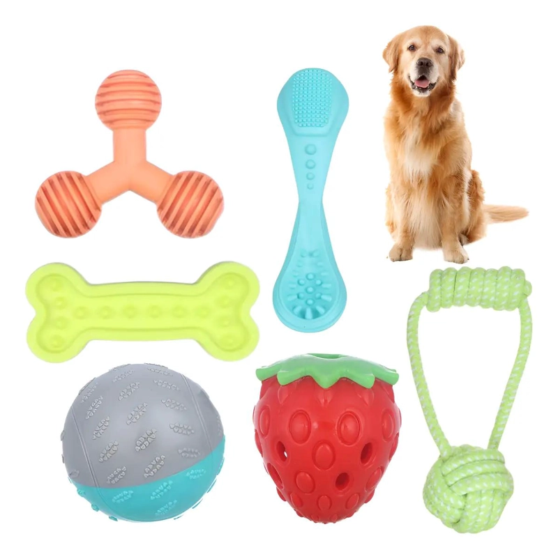 SET DE 6 JUGUETES DIVERSION PARA MASCOTAS ACTIVAS - 1