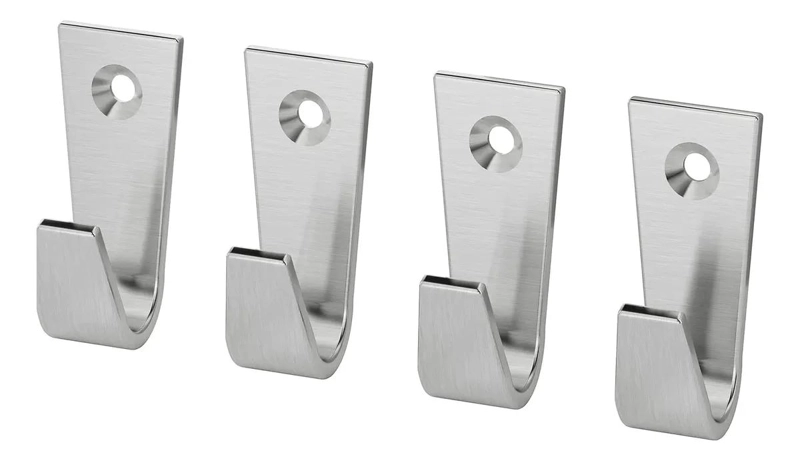 GANCHOS DE PARED NIQUELADOS PARA ORGANIZAR ESPACIOS - 1