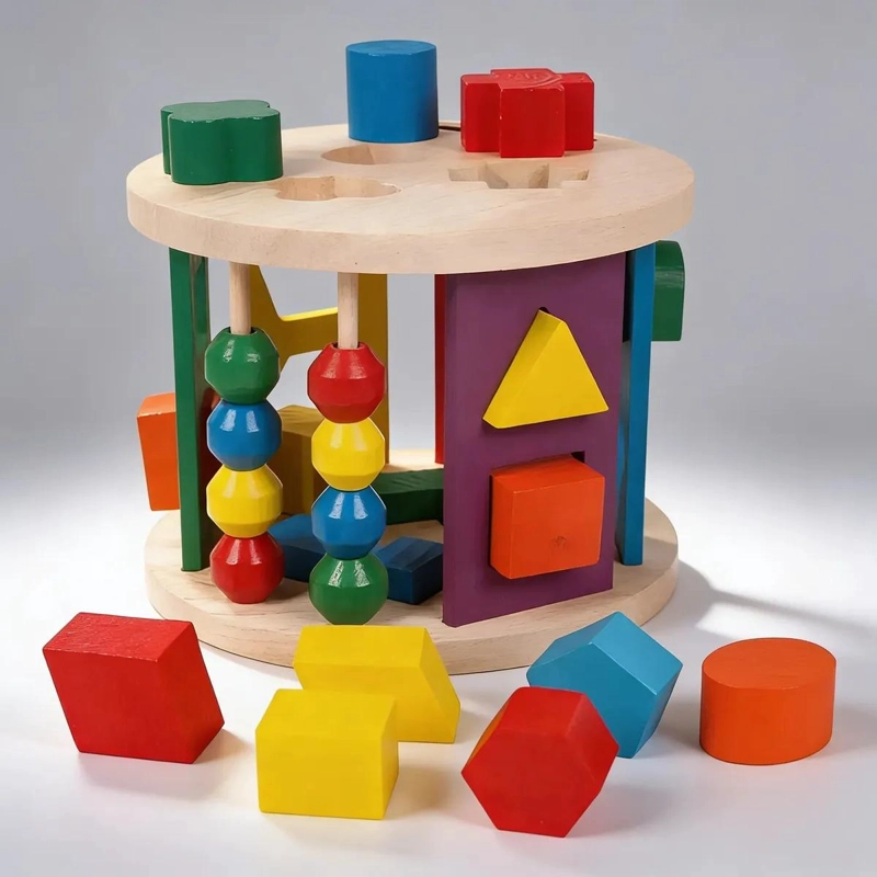 CLASIFICADOR DE FORMAS DE MADERA MULTICOLOR PARA NIÑOS - 1