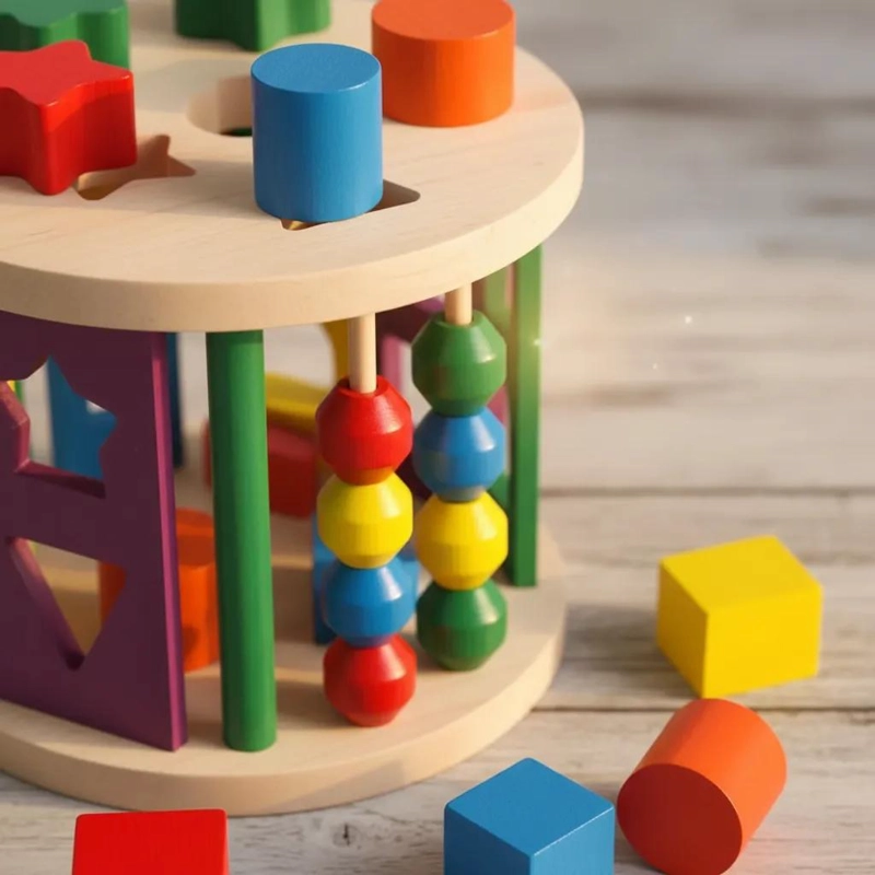 CLASIFICADOR DE FORMAS DE MADERA MULTICOLOR PARA NIÑOS - 2