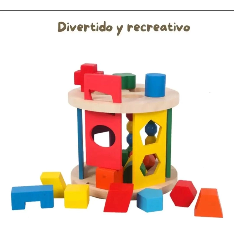 CLASIFICADOR DE FORMAS DE MADERA MULTICOLOR PARA NIÑOS - 5