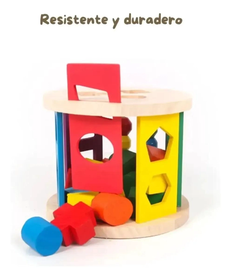 CLASIFICADOR DE FORMAS DE MADERA MULTICOLOR PARA NIÑOS - 6