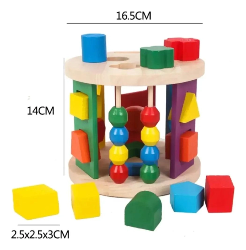 CLASIFICADOR DE FORMAS DE MADERA MULTICOLOR PARA NIÑOS - 7