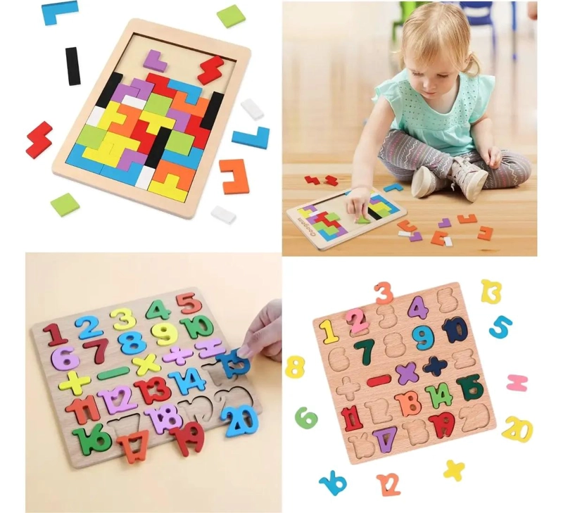 9 JUGUETES MONTESSORI DE MADERA PARA EL DESARROLLO INFANTIL - 2
