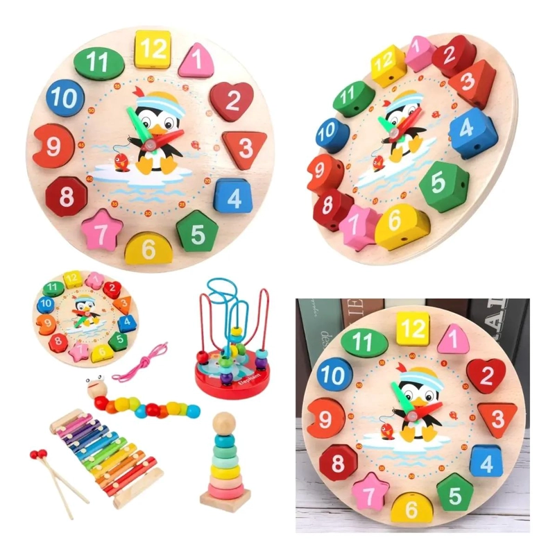 9 JUGUETES MONTESSORI DE MADERA PARA EL DESARROLLO INFANTIL - 5