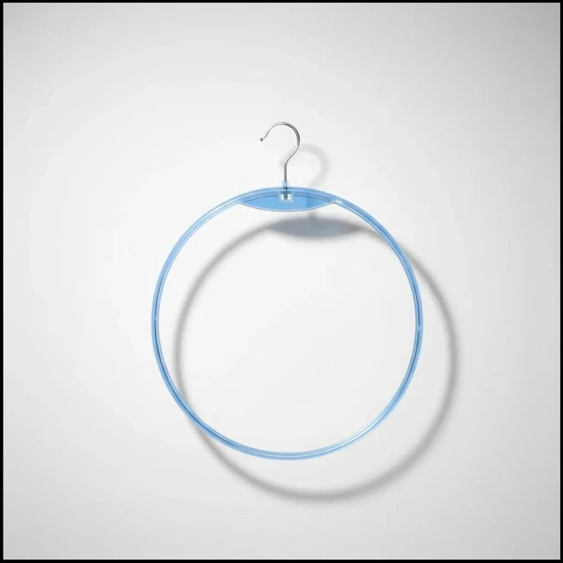 PACK DE 10 COLGADORES REDONDOS DE PLASTICO PARA ROPA - 1