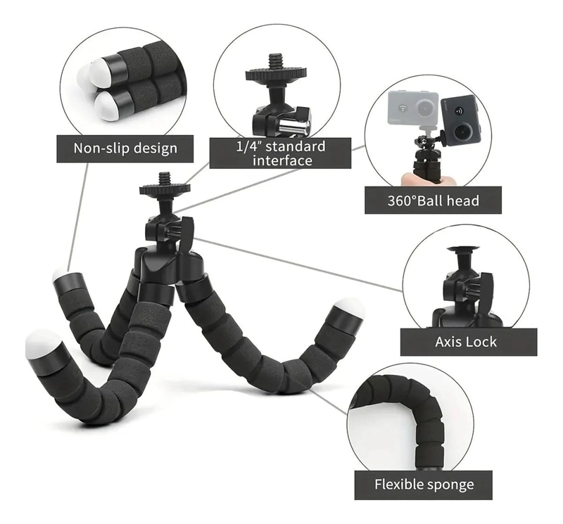 TRIPODE FLEXIBLE PARA MOVIL CON CONTROL REMOTO BLUETOOTH - 6