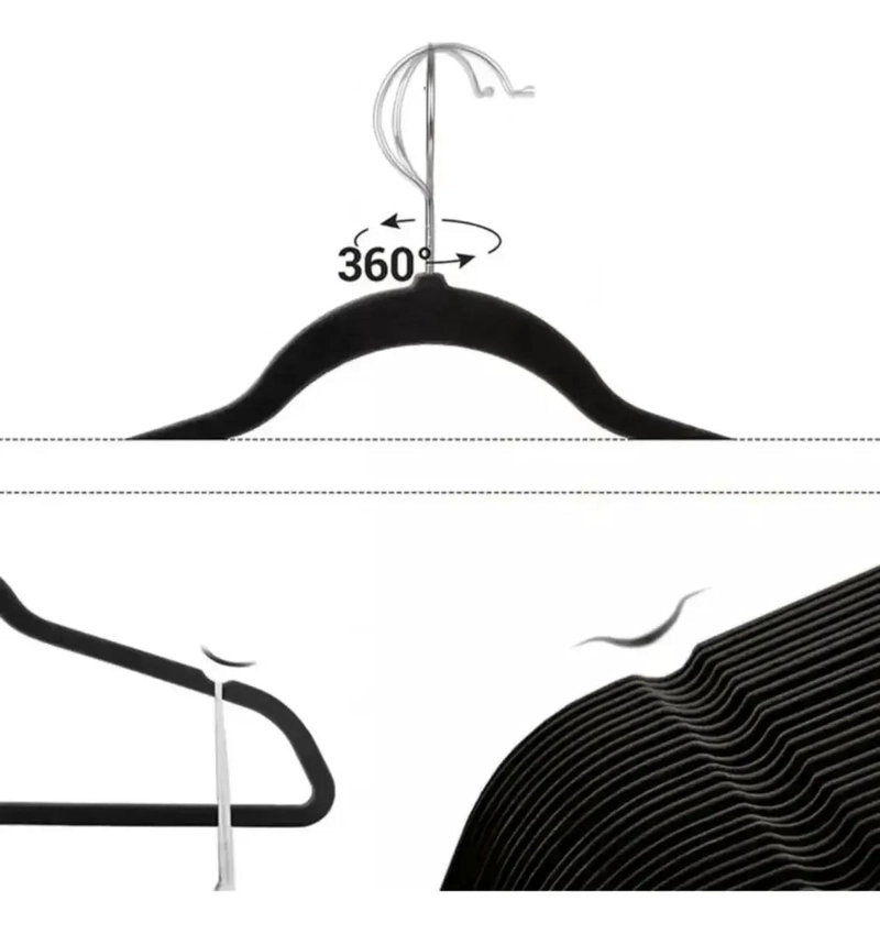 PACK DE 30 PERCHAS ANTIDESLIZANTES DE TERCIOPELO BLANCO - 9