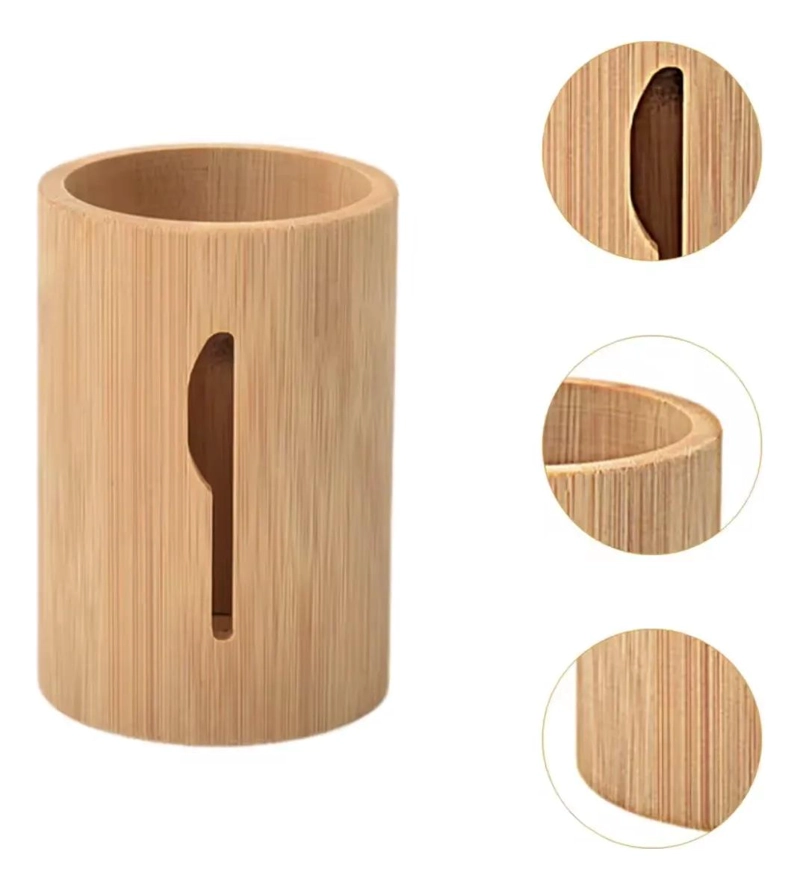 SOPORTE DE BAMBU PARA CUCHILLOS Y UTENSILIOS DE COCINA - 1