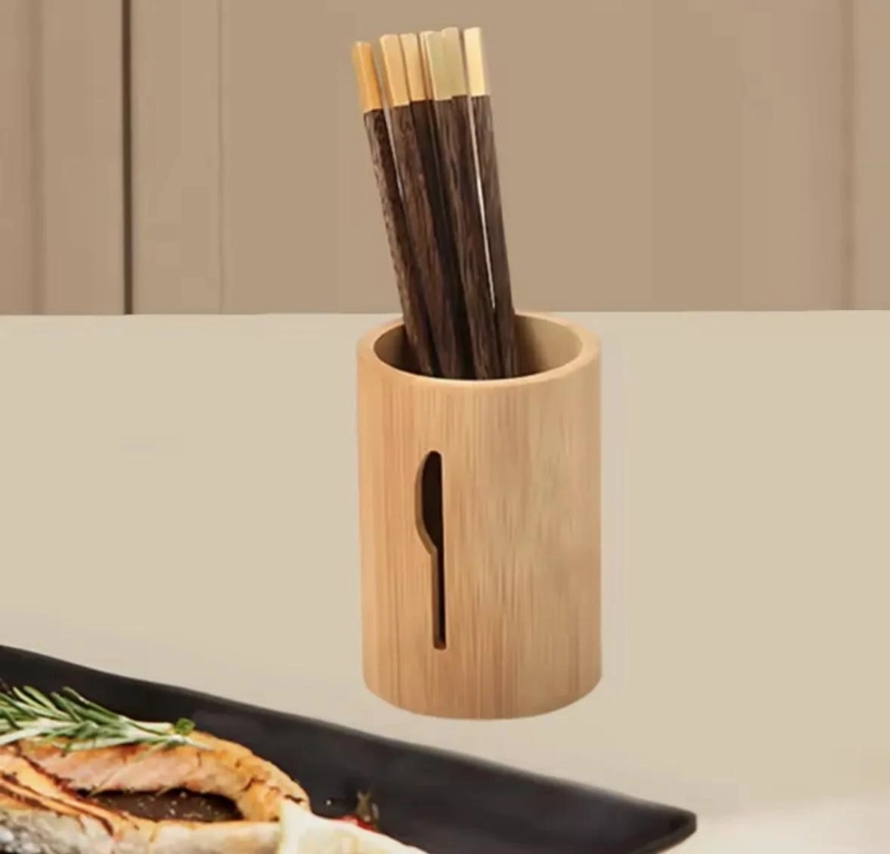 SOPORTE DE BAMBU PARA CUCHILLOS Y UTENSILIOS DE COCINA - 2