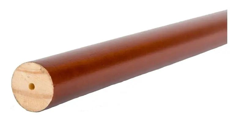 BARRA DE MADERA CHOCOLATE 19 MM X 1.50 M PARA CORTINAS - 1