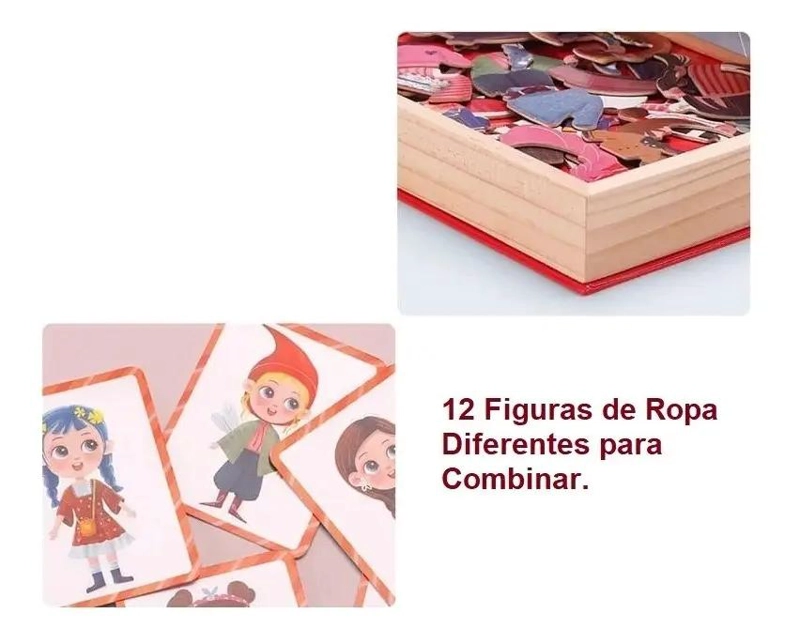 PIZARRA MAGNE TICA DIDACTICA CON ROMPECABEZAS DE MADERA - 9