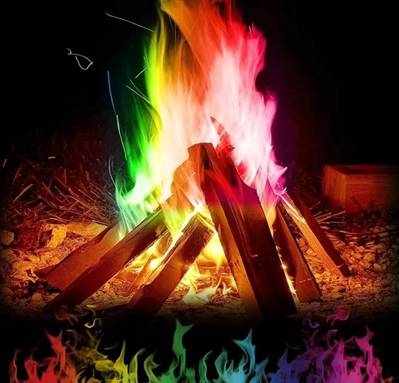 POLVO MAGICO PARA FUEGO DE COLORES BRILLANTES PARA FOGATAS - 3
