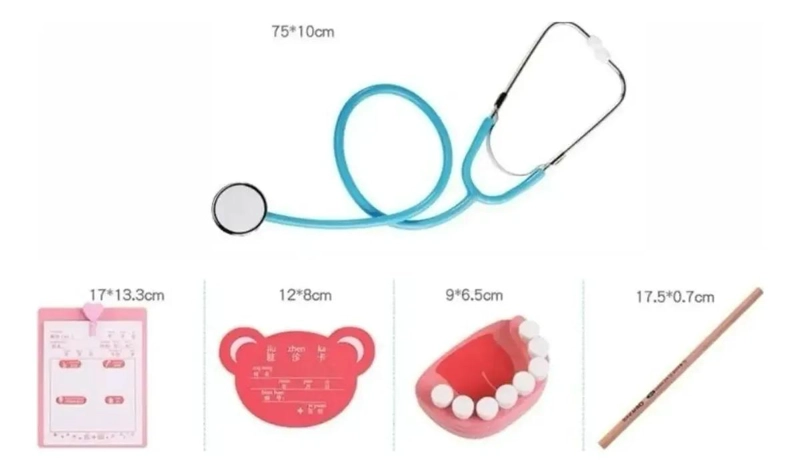 SET DE JUEGO DE ROLES DE DOCTOR Y DENTISTA DE MADERA - 2