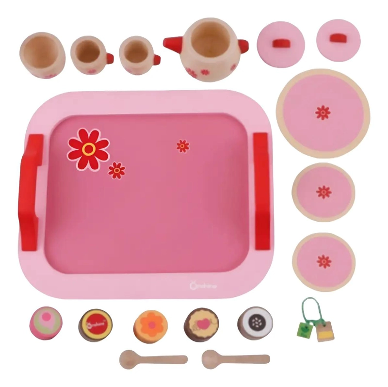SET DE TE  DE MADERA PARA NIÑOS JUEGO DIDACTICO ESTILO MONTESSORI - 1