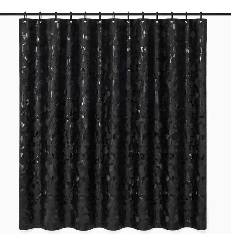CORTINA DE DUCHA IMPERMEABLE 180X180 CM CON GANCHOS - 1