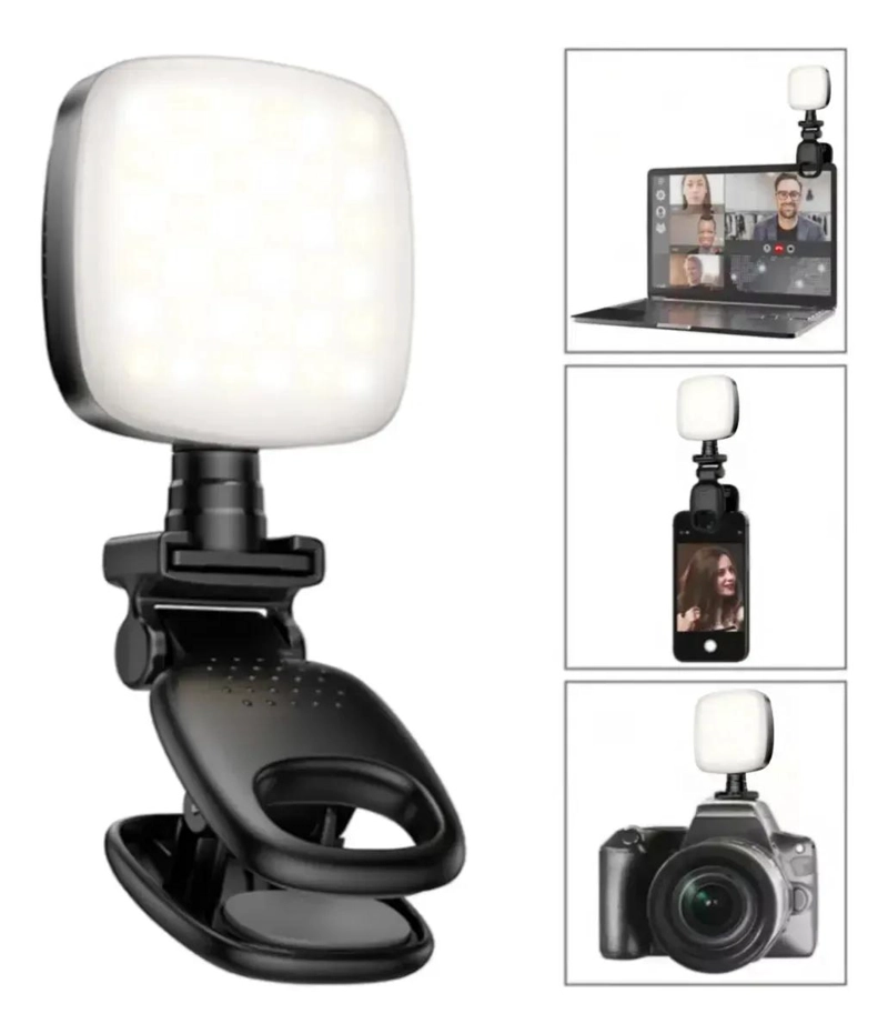 PANEL DE LUZ LED COLOR BLANCA FRIA CON ESTRUCTURA NEGRA - 1