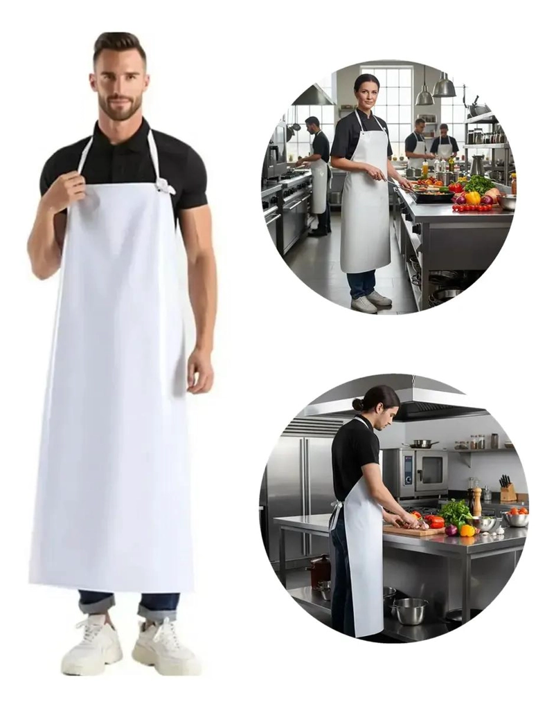 DELANTAL IMPERMEABLE DE PVC PARA USO PROFESIONAL Y DOME STICO - 1