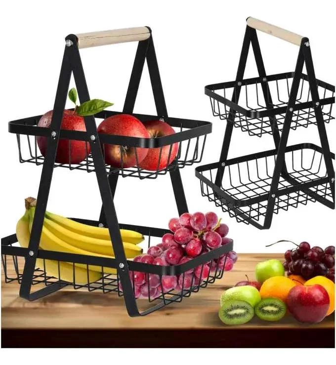 ORGANIZADOR MULTIFUNCIONAL PARA FRUTAS Y VERDURAS DE DOS NIVELES - 2