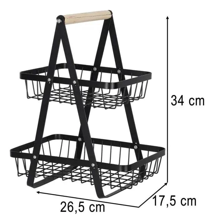 ORGANIZADOR MULTIFUNCIONAL PARA FRUTAS Y VERDURAS DE DOS NIVELES - 6
