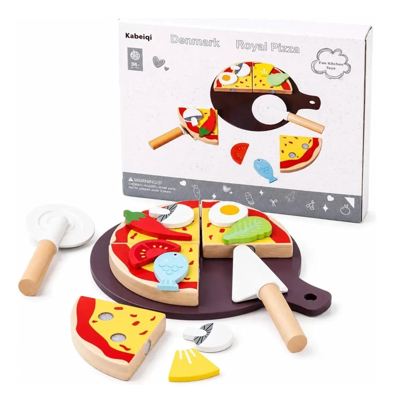 SET DIDACTICO DE COCINA CON PIEZAS DE MADERA PARA NIÑOS - 5